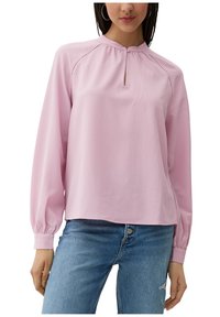 QS LANGARM MIT STEHKRAGEN - Blouse - rosa