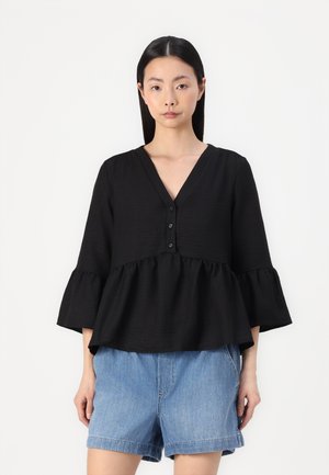 VMMELONY BUTTON - Blouse - black