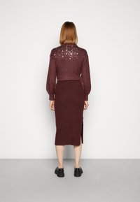 JDY JDYLIVA LIFE SKIRT - Saia lápis - vineyard wine