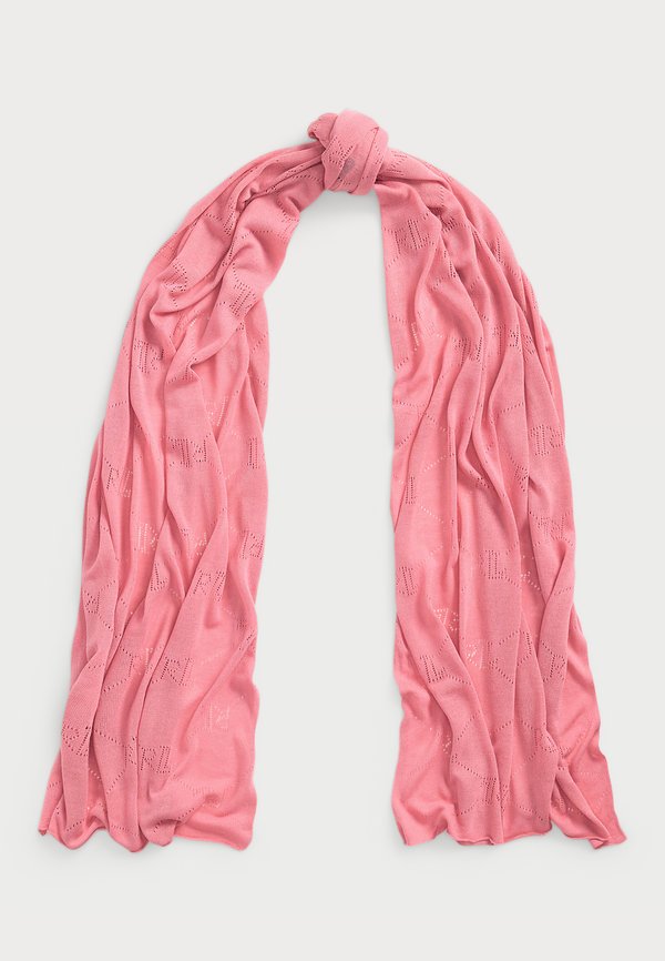 POINTELLE LOGO WRAP SCARF - Foulard - rose mauve1