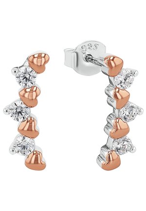 HEARTS - Örhänge - silver coloured/apricot