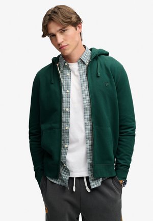 Superdry & Co, SUPERDRY KAPUZENJACKE ESSENTIAL SDCO LOGO ZIPHOOD - Zip-up sweatshirt - dunkelgrün