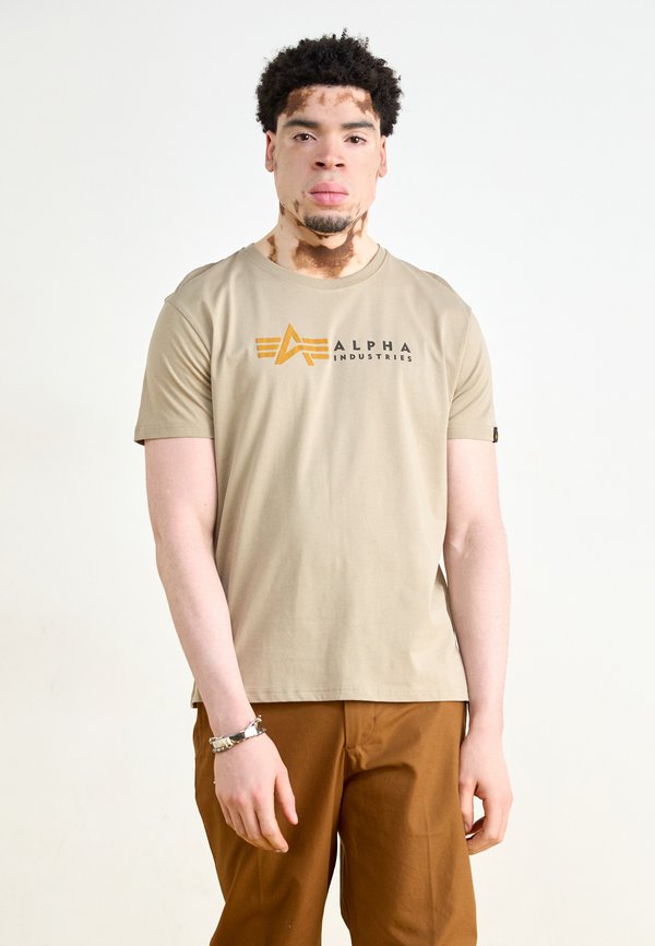 LABEL - Print T-shirt - vintage sand