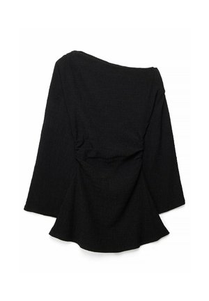 NA-KD, LONG SLEEVE MINI DRESS - Vestido informal - black