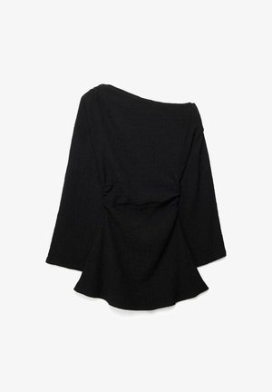 NA-KD, LONG SLEEVE MINI DRESS - Jurk - black