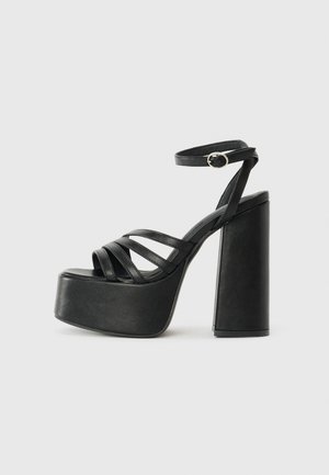 High heeled sandals - black