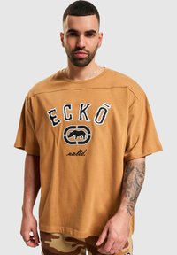 ecko unltd. BOXY CUT - T-shirts med print - brown