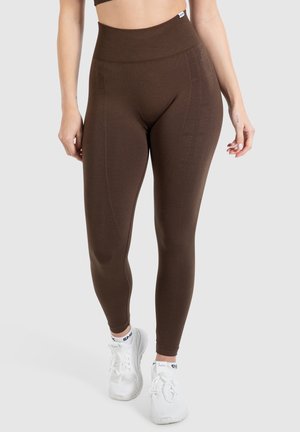 SEAMLESS INVISIBLE KEIN SCRUNCH SPORT FITNESS YOGA LAYNE - Leggings - braun