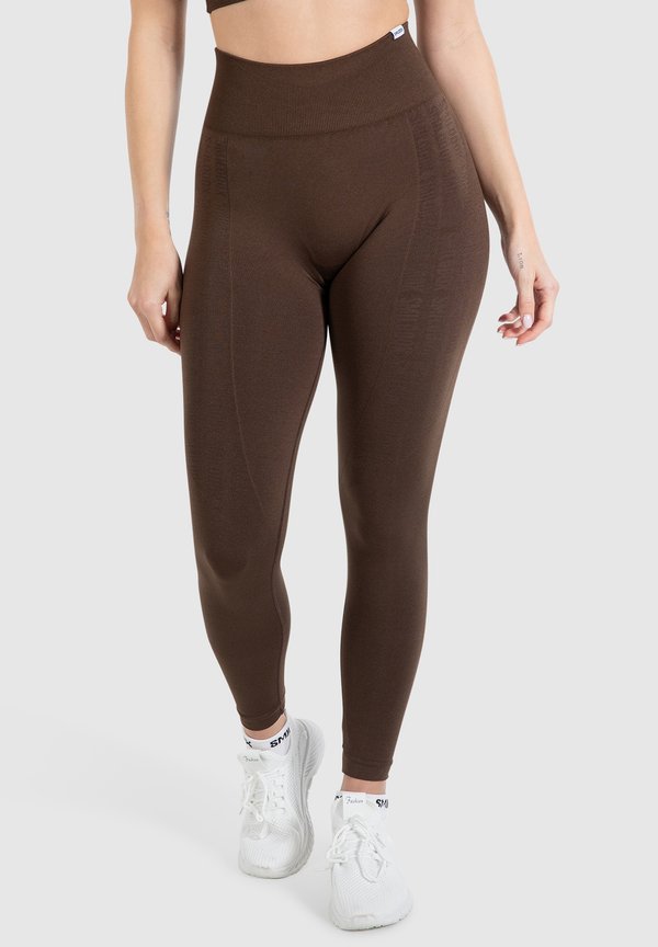 LAYNE V-SHAPE SEAMLESS INVISIBLE SCRUNCH - Tights - braun