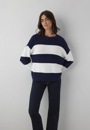 Mavi, MAVI SWEATERS STRIPED SWEATER - Strickpullover - maritime blue