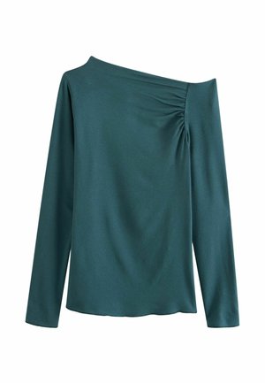 ASYMMETRIC GATHERED - Langarmshirt - blue