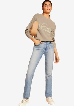 CREW NECK SLOGAN - Mikina - brown
