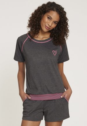 LASCANA SHORT SET - Pyjama set - antrazit meliert