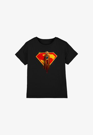 DC COMICS - SUPERMAN, SUPERGIRL AND LOGO UNISEX - Print T-shirt - black
