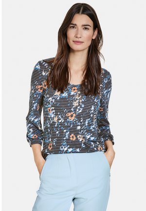 3/4 ARM FLORAL GEMUSTERTES 3/4 ARM - Long sleeved top - blau ecru weiss druck