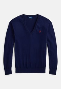 COTTON V-NECK SWEATER - Džemper - bright navy