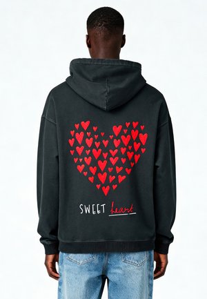 Sweat à capuche - washed black
