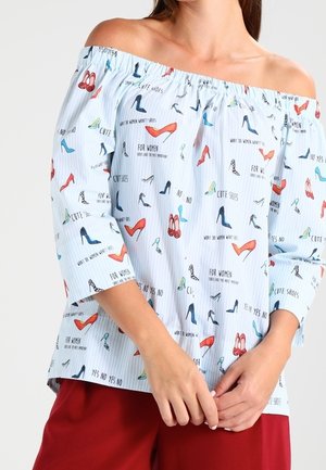 Blouse - mottled light blue