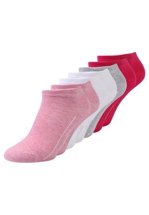7 PACK SNEAKER - Socks - pink melange/white/pink rose/fog melange