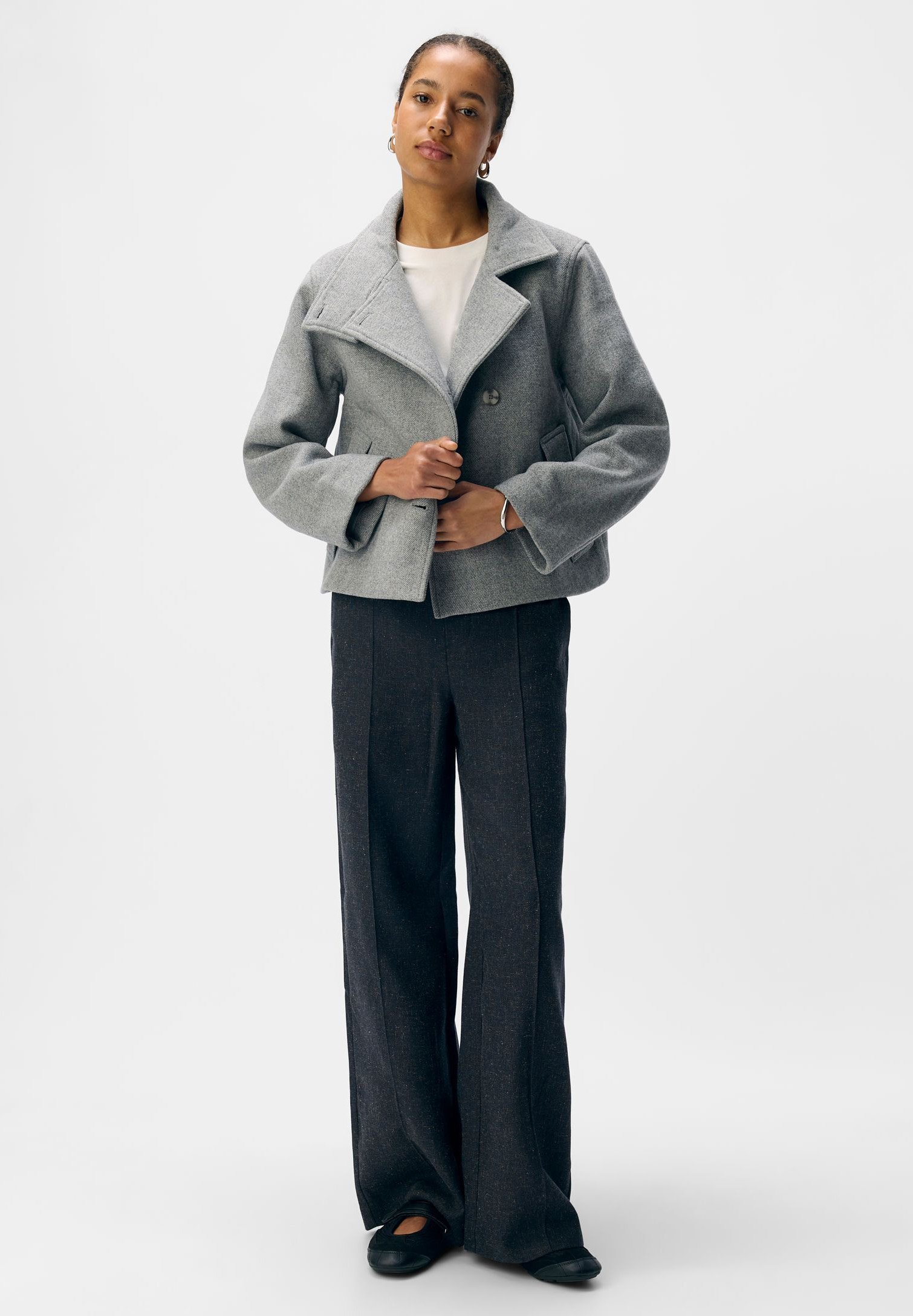 Object Short - Light jacket - medium grey melange/mottled grey