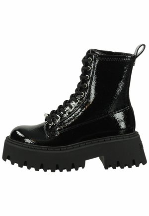 Steve Madden Botki na platformie - black patent