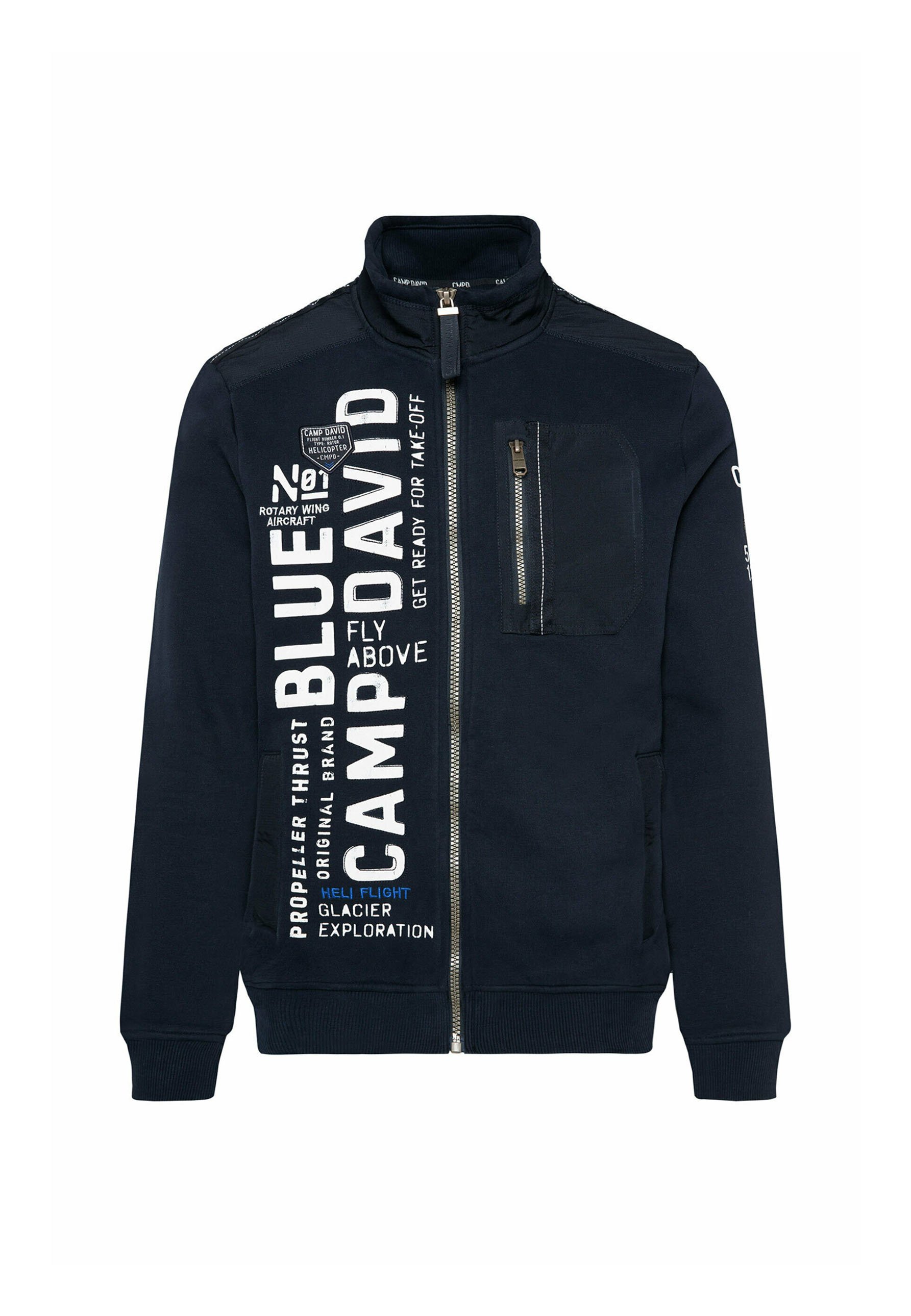 Camp David Zip-up sweatshirt - blue navy/dark blue - Zalando