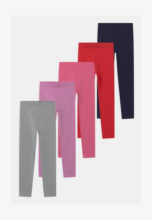 5 PACK - Leggings - Hosen - pink/light pink/red