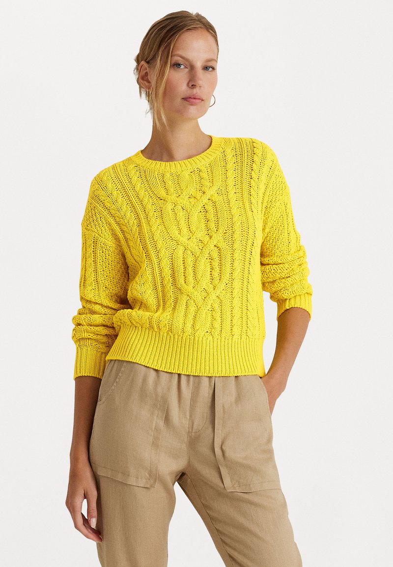 Lauren Ralph Lauren ZELKANY LONG SLEEVE - Jumper - lemon daffodil ...