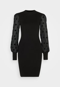 YAS YASDOTME DRESS  - Stickad klänning - black
