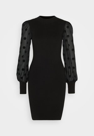 YAS YASDOTME DRESS  - Gebreide jurk - black