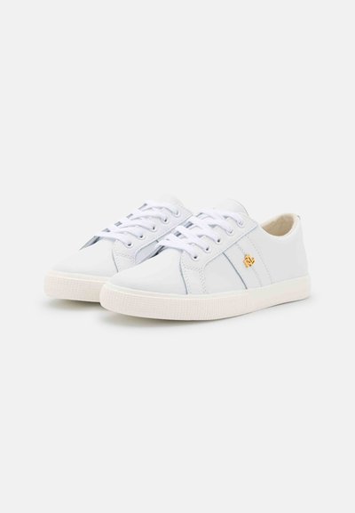 Lauren Ralph Lauren JANSON II ACTION LEATHER SNEAKER - Baskets basses - real white