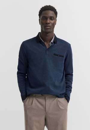 bugatti, BUGATTI HERREN POLO-SHIRT BRUSTTASCHE KONTRASTSTREIFEN - Poloshirt - marine