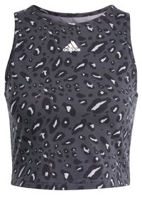ESSENTIALS ANIMAL PRINT CROPPED TANK - Μπλούζα - grey/carbon/black