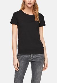 QS MIT CREW NECK - T-shirt basic - black