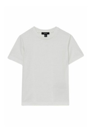 REISS LEO COTTON TEXTURED CREW-NECK T-SHIRT - T-shirt basique - white