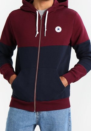 Sweater met rits - dark red