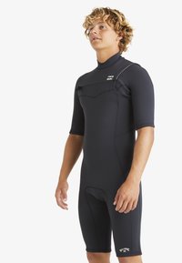 Billabong ABSOLUTE NATURAL-CHEST ZIP SHORT SLEEVES - Wetsuit - blk