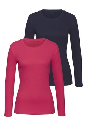 2PACK - Maglietta a manica lunga - pink navy