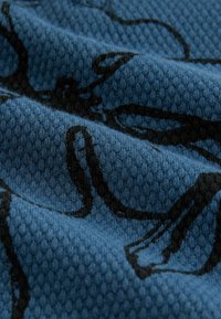 Next REGULAR FIT - PATTERN ZIP NECK - Pólóing - blue black floral