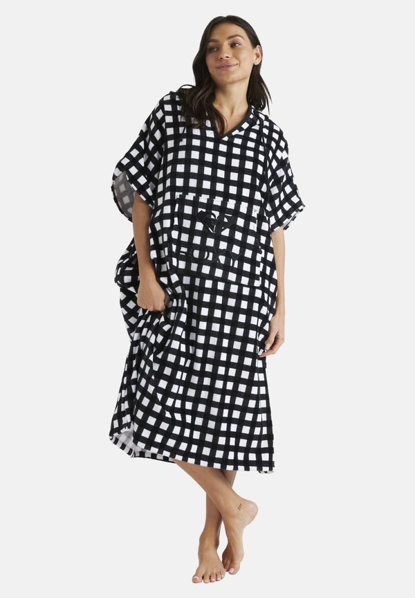 GENTLE OFFSHORE - Dressing gown - anthracite check me out yw