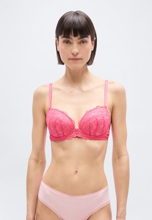 PADDED PLUNGE - Push-up podprsenka - dark pink