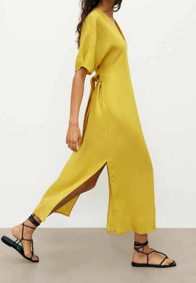 Massimo Dutti Maxi dress - yellow - (Pre-owned) - Zalando.ie
