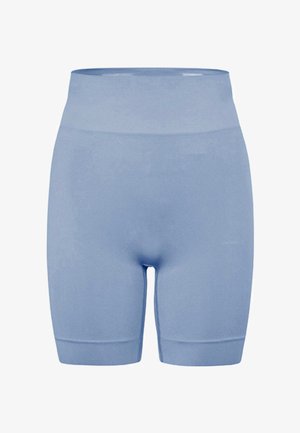 LYKKELAND ateliér, HONEST MIDWAIST SHORTS W/LOGO - Leggings - frost blue