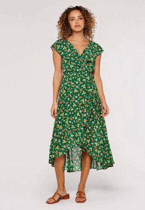 FLORAL RUFFLE - Freizeitkleid - green