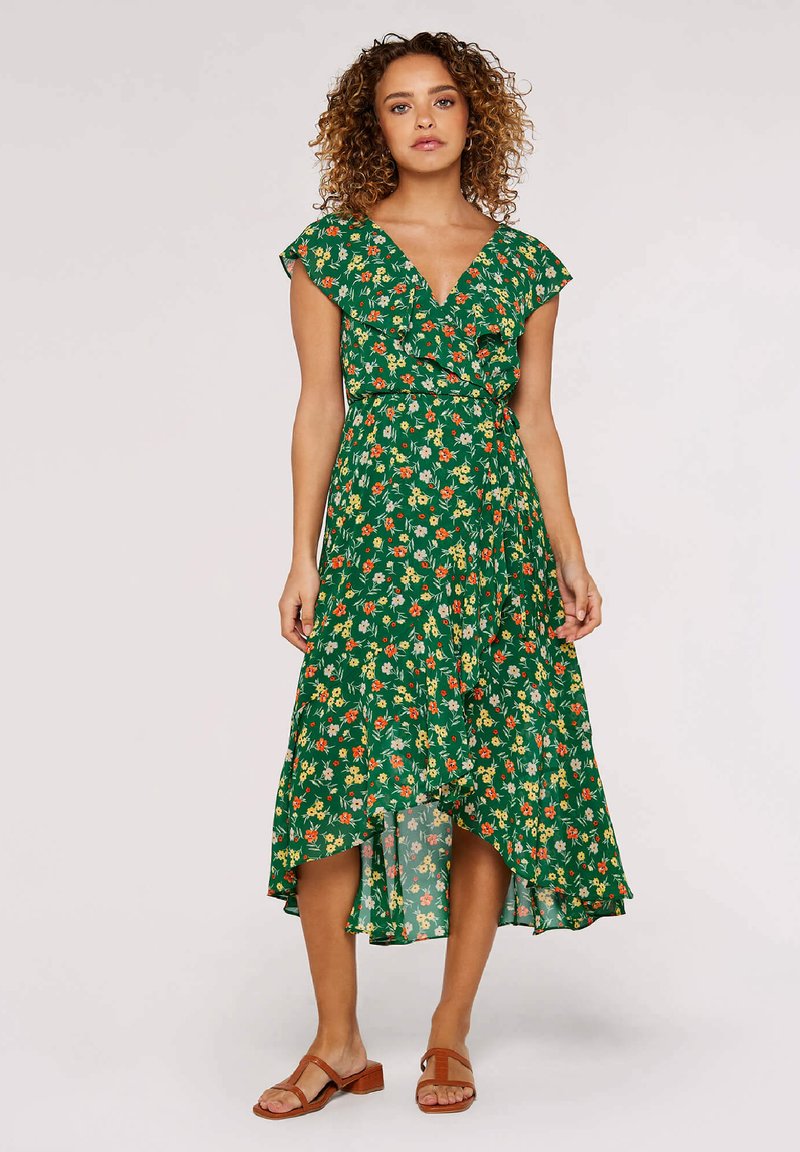 Apricot FLORAL RUFFLE Robe de jour green/vert ZALANDO.FR