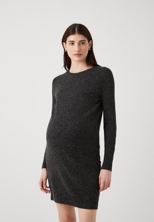VMMDOFFY O NECK DRESS - Tubino - black melange