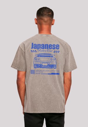 RETRO CAR OVERSIZE JAPANESE STREETSTYLE - Print T-shirt - asphalt