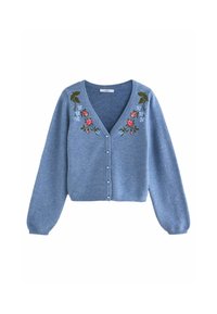 Non sélectionné, blue chambray floral embroidery