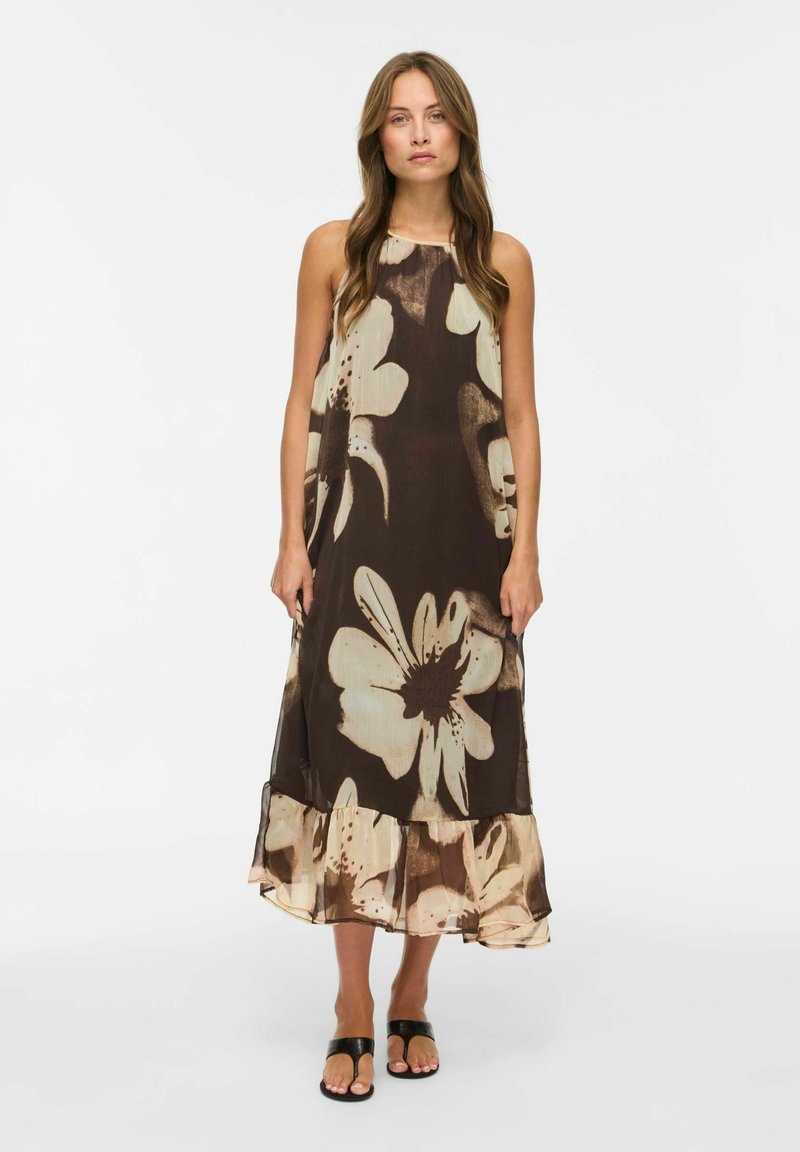 VILA MAXI DRESS VILOVISA SLEEVELESS - Robe longue - coffee bean