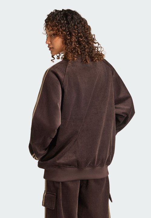 adidas CORDUROY SST OVERSIZED TRACK TOP - Bomber Jacket - aurora coffee khaki six — foto 2